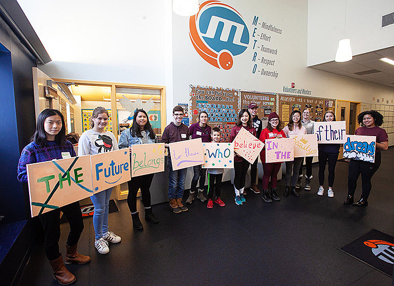 Changing Lives on a Snowy Day: University Families Participate in MLK Day Service Project