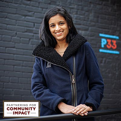 As Director of Talent Solutions at @p33chicago, Aleena Agrawal is helping to build a more diverse and inclusive tech ecosystem in Chicago. As a Neubauer Civic Scholar at @ChicagoBooth, she is learning alongside a cohort of emerging leaders dedicated to social impact. “We rely on each other and push each other, and we’re genuinely proud of each other.” The program, she says, allows students to “gain access to new ways of thinking, grow while helping those around you, and serve your community in ways you haven’t before.”

Tap the link in our bio to learn more about Aleena and the full and partial tuition scholarships to Chicago Booth offered with support from the Neubauer Family Foundation.